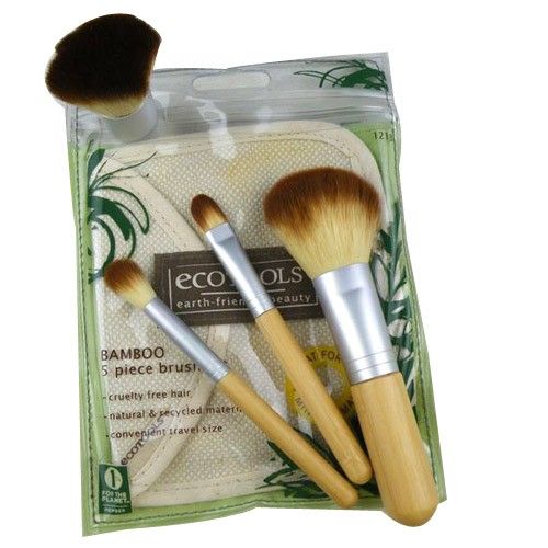 Kit de Pincéis EcoTools Cabo de Bambu Natural 4 Peças
